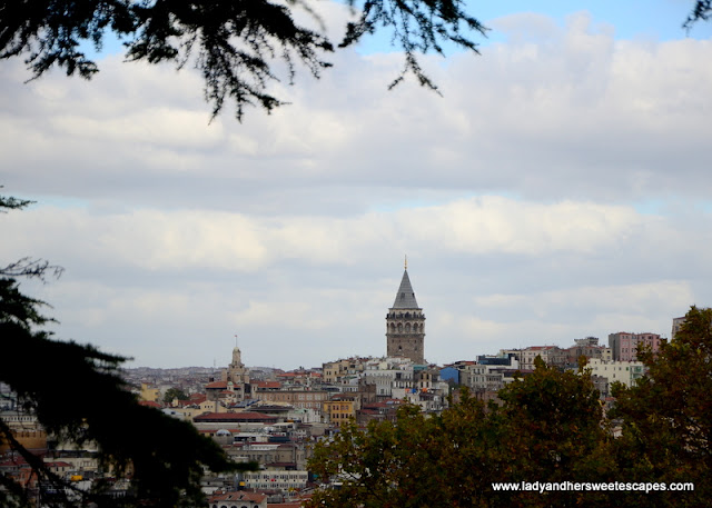 view of Galata Tower from Topkapi