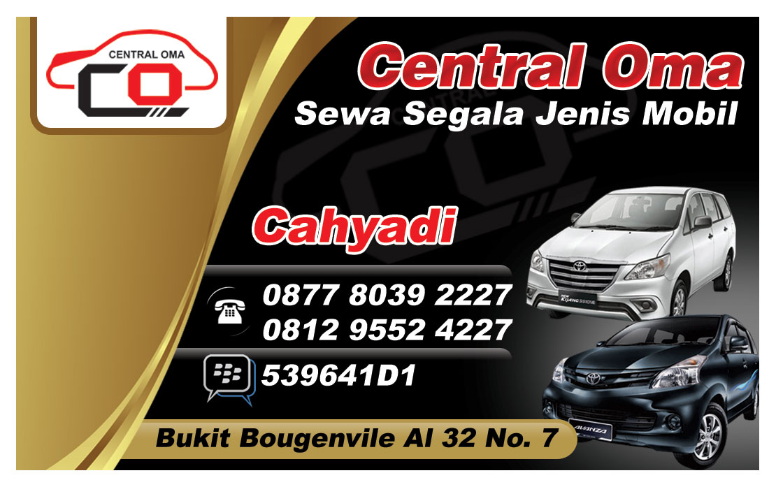 Contoh Desain Kartu Nama Rental Mobil, Central Oma 