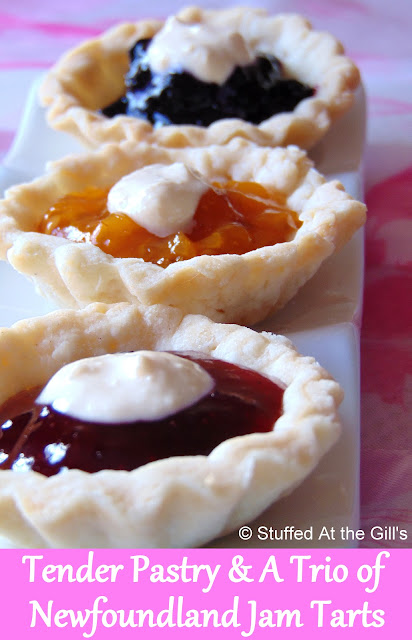 Tender Pastry tart shells fill with a variety of jams.