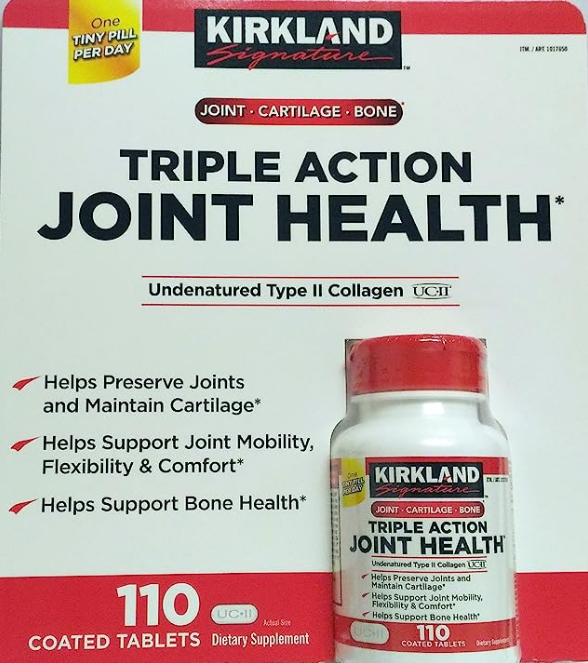 Kirkland Triple Action Joint Health Type II Collagen, Boron and HA - 110 Count