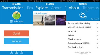 Forwarding data between Windows 10 Mobile and PC by ShareIt