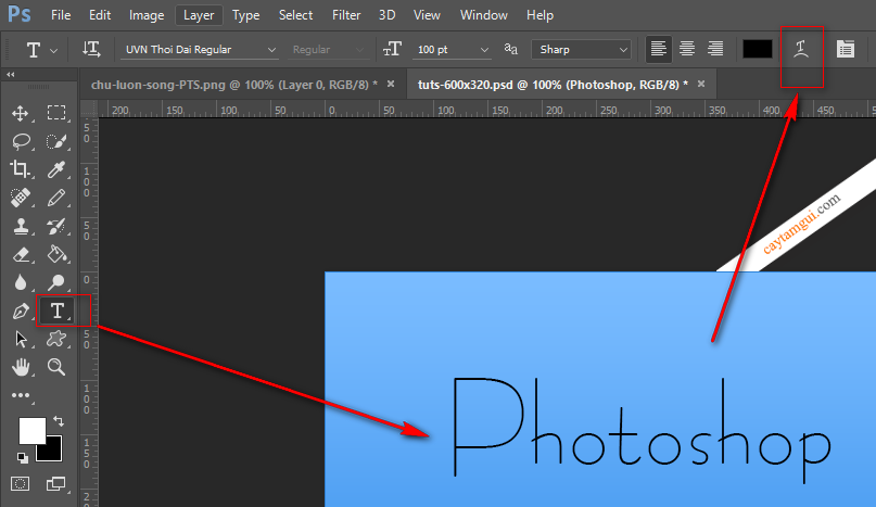 Hướng dẫn tạo chữ lượn sóng trong Photoshop