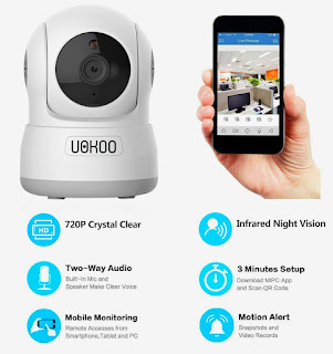 UOKOO 720P HD Home WiFi Wireless IP Security Surveillance Camera review