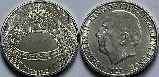 Gibraltar 5 pence 2023 - Charles III (Coronation)