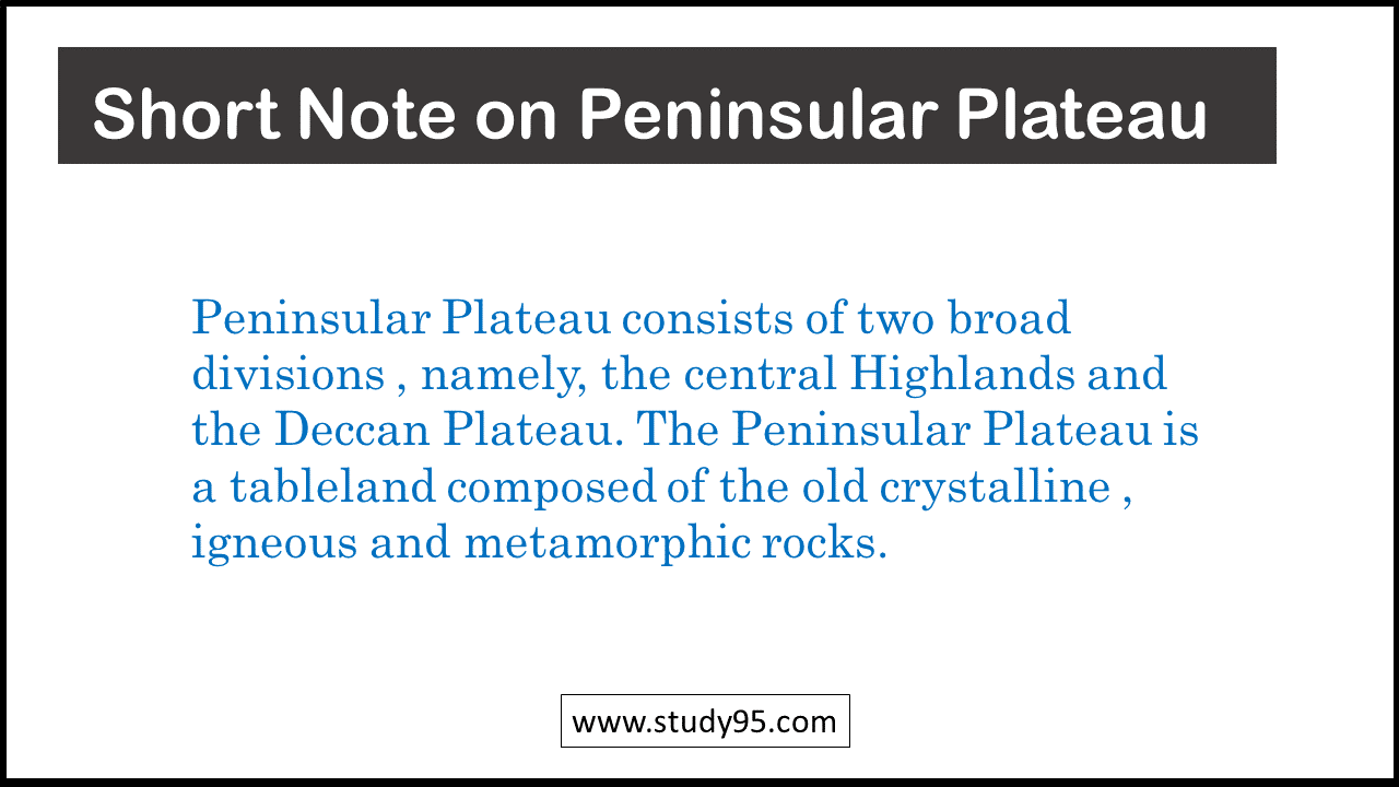 Lines on Peninsular Plateau