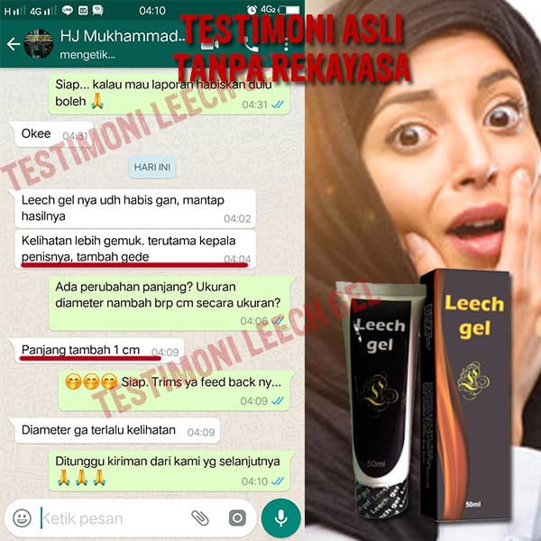 Leech Gel Obat Kuat Pembesar Penis Panjang Tahan Lama Asli Original