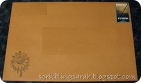 Envelope decorated with stamp
