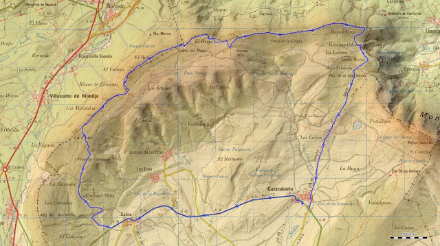 Mapa Cresterio Montes de la Peña