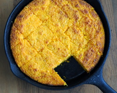 Sweet Potato Cornbread, cornbread made with sweet potatoes. No flour so naturally wheat-free and gluten-free. #BestRecipes of 2014 from #AVeggieVenture. For Weight Watchers, #PP7.