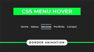 border effect on menu link