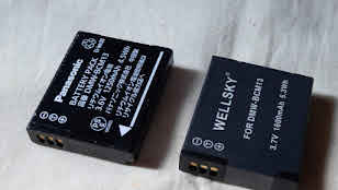 純正 3.6 V 1250 mAhでWELLSKY 3.7 V 1600 mAh