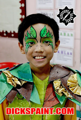 face painting kids leaf jakarta