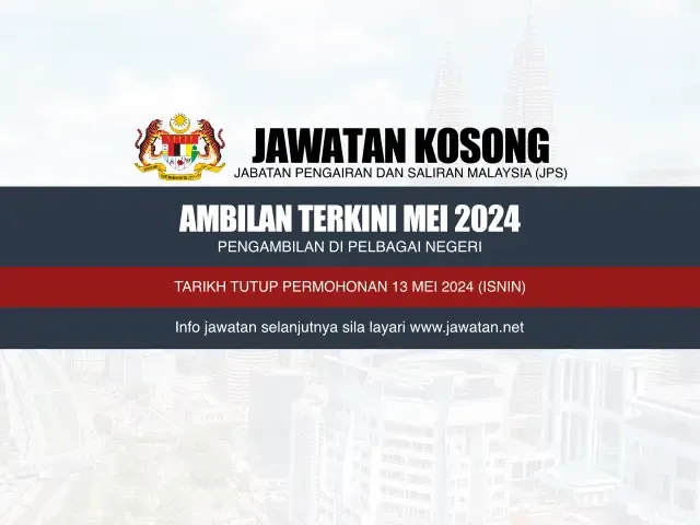 Jawatan Kosong JPS Malaysia Mei 2024