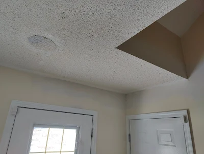 Popcorn ceiling repair