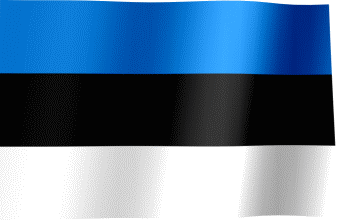 The waving flag of Estonia (Animated GIF)