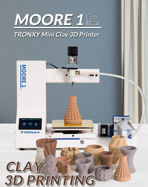 TRONXY® Moore 1 3D Printer 180x180x180mm pottery clay 3d printer Liquid deposition modeling antique ceramics ceramic 3d printer