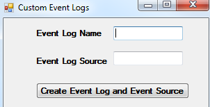 Custom Event Logs in event viewer