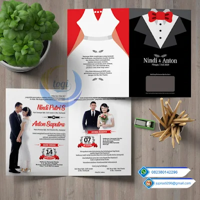 Download Template Desain Undangan Pernikahan Custome Elegan Cdr