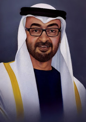 mohammed bin zayed al nahyan, oil portrait painting of abu dhabi king for sale on cheap rates