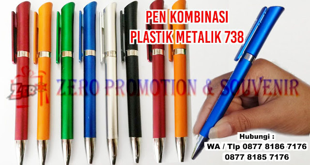 jual Pulpen Promosi Plastik 738, Pulpen Promosi Murah 738, Pulpen Promosi Eksklusif 738, PULPEN PLASTIK METALOK SO-738, Jual Pen 738, Pen Kombinasi Plastik Metalik 738, Pulpen Seminar Murah 738, Pulpen Unik Shape Kode 738 dengan harga terjangkau