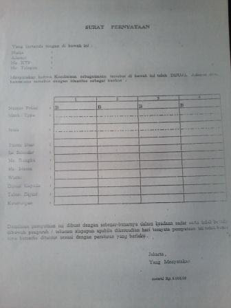 Contoh Surat Pernyataan