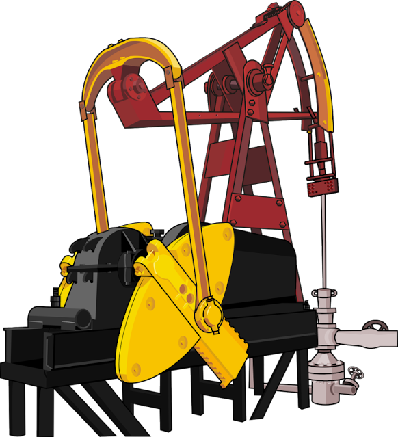 Well drilling machine illustration