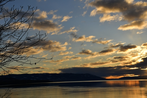 røsholmstranda tyrifjorden solnedgang