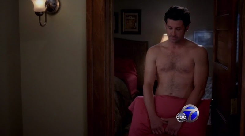 Patrick Dempsey Shirtless on Grey's Anatomy s5e04