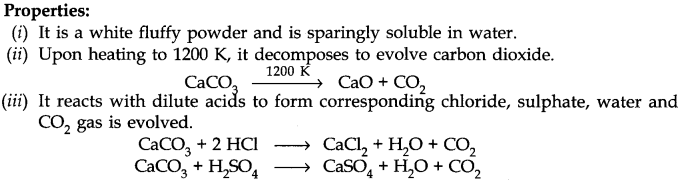 Calcium Carbonate or Limestone (CaC03)