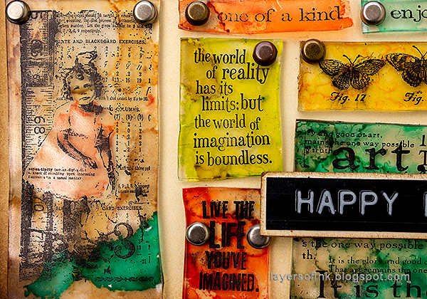 Layers of ink - Shrink Plastic Card Tutorial by Anna-Karin Evaldsson.