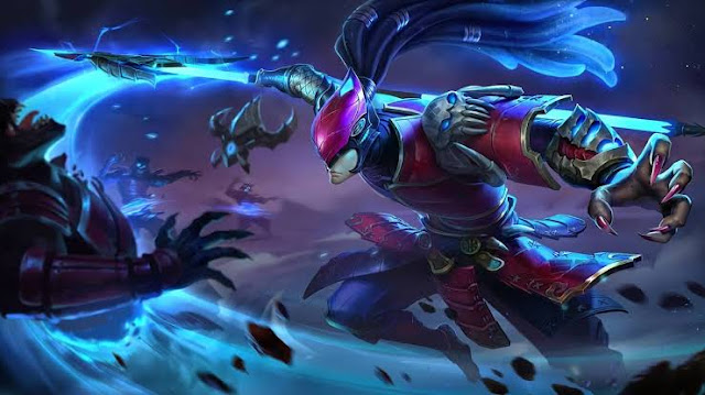 alpha crimson warrior special skin mobile legends wallpaper hd