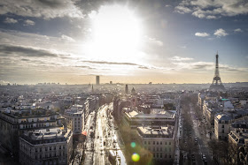 Paris view from Arc de Triomphe