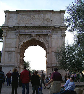 Gate at the ancient Roman Forum in Rome.