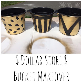 Dollar Store Bucket Makeover GOLD