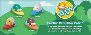 Burger King Zhu Zhu Pets Hamster Kids Meal Toys - BK kids meal promotion December 2010 - Shamrock, Patches, Chunk, Scoodles,