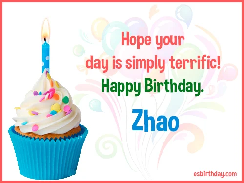 Zhao Happy birthday