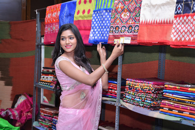 Actress Shalu Chourasiya Inaugurates Pochampally IKAT art mela at Vijayawada