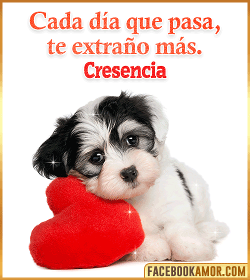 Amor cada dia que pasan te extraño Cresencia Amor cada dia que pasan te extraño Cresencia