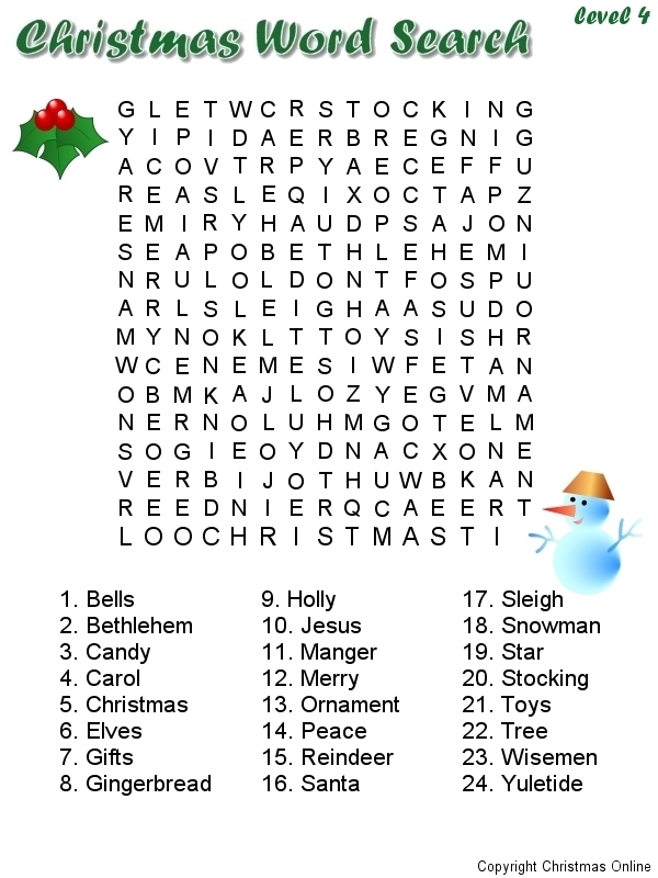 Christmas Wordsearch  Coloured kisses corner´s