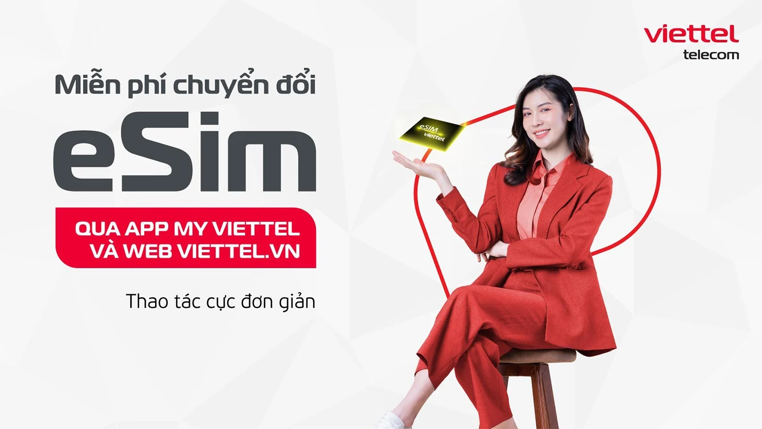 Cách chuyển đổi eSim Viettel Online  miễn phí