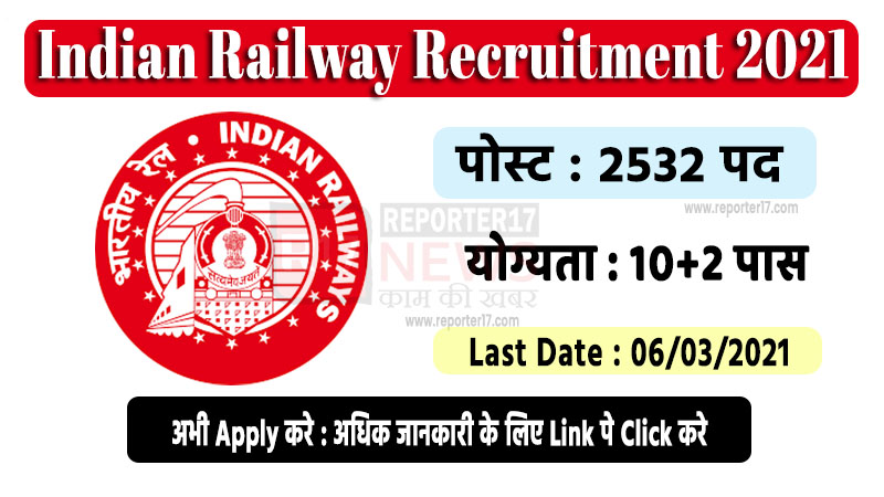 Indian Railway Recruitment 2021