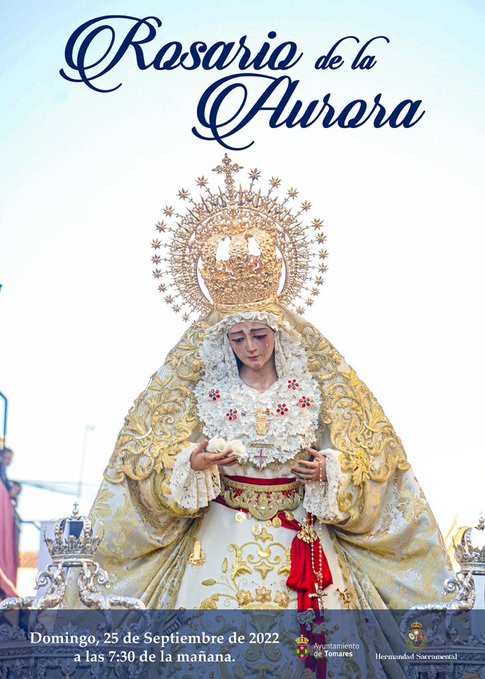 Cartel Rosario de la Aurora Nuestra e Señora de los Dolores 2022 de Tomares