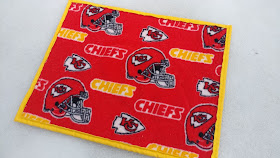 Chiefs fleece backing fabric