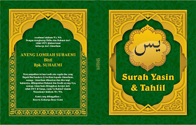 Contoh Cover Yasin & Tahlil format CDR Vector