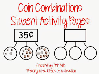 http://www.teacherspayteachers.com/Product/Coin-Combination-Student-Activity-Mats-960251