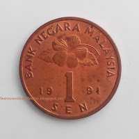 Coin Syiling Malaysia 1 sen 1990