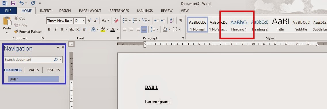 Cara Membuat Nombor Muka Surat Dalam Microsoft Words