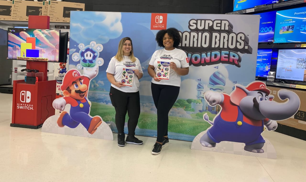 Super Mario Bros. Wonder Nintendo Switch + Autocolantes de Oferta