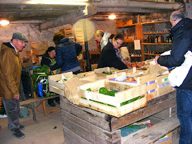 Organic market garden shop.  Indre et Loire, France. Photographed by Susan Walter. Tour the Loire Valley with a classic car and a private guide. 