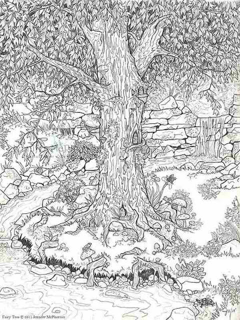 garden with flower printable adult coloring pages